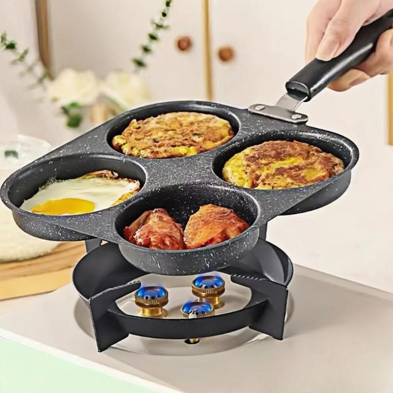 Mini Pancake Griddle - Panela Antiaderente Multifuros para Ovos, Hambúrgueres