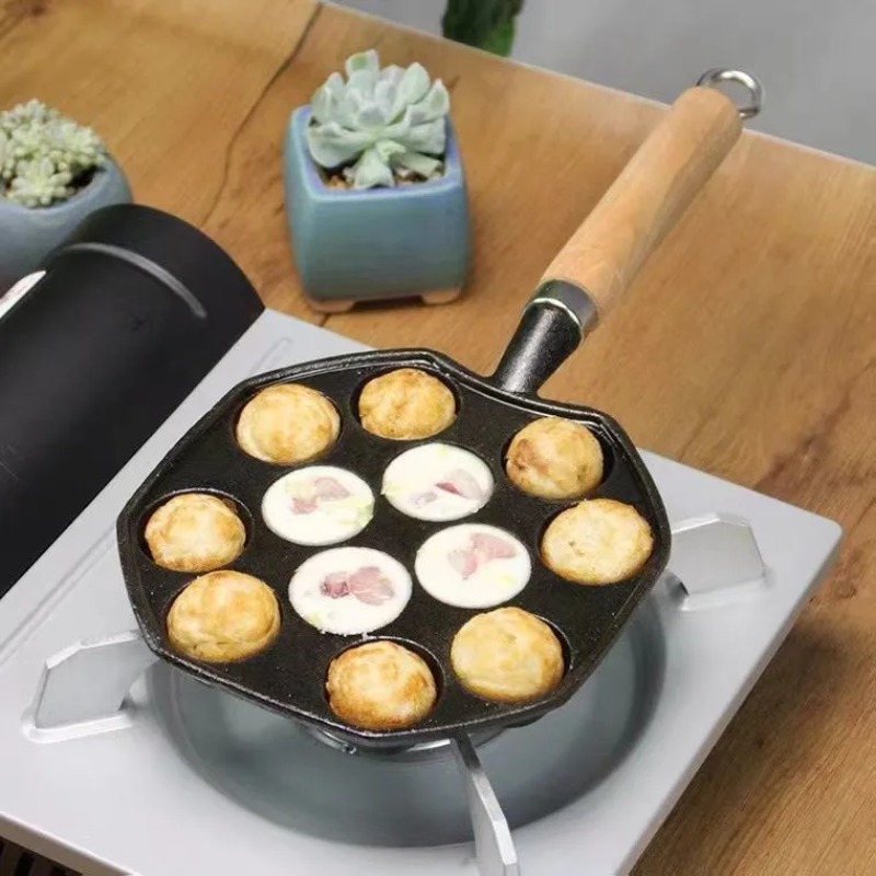 Takoyaki Grill Plate - Profissional Indução Ferro Fundido Fogão A