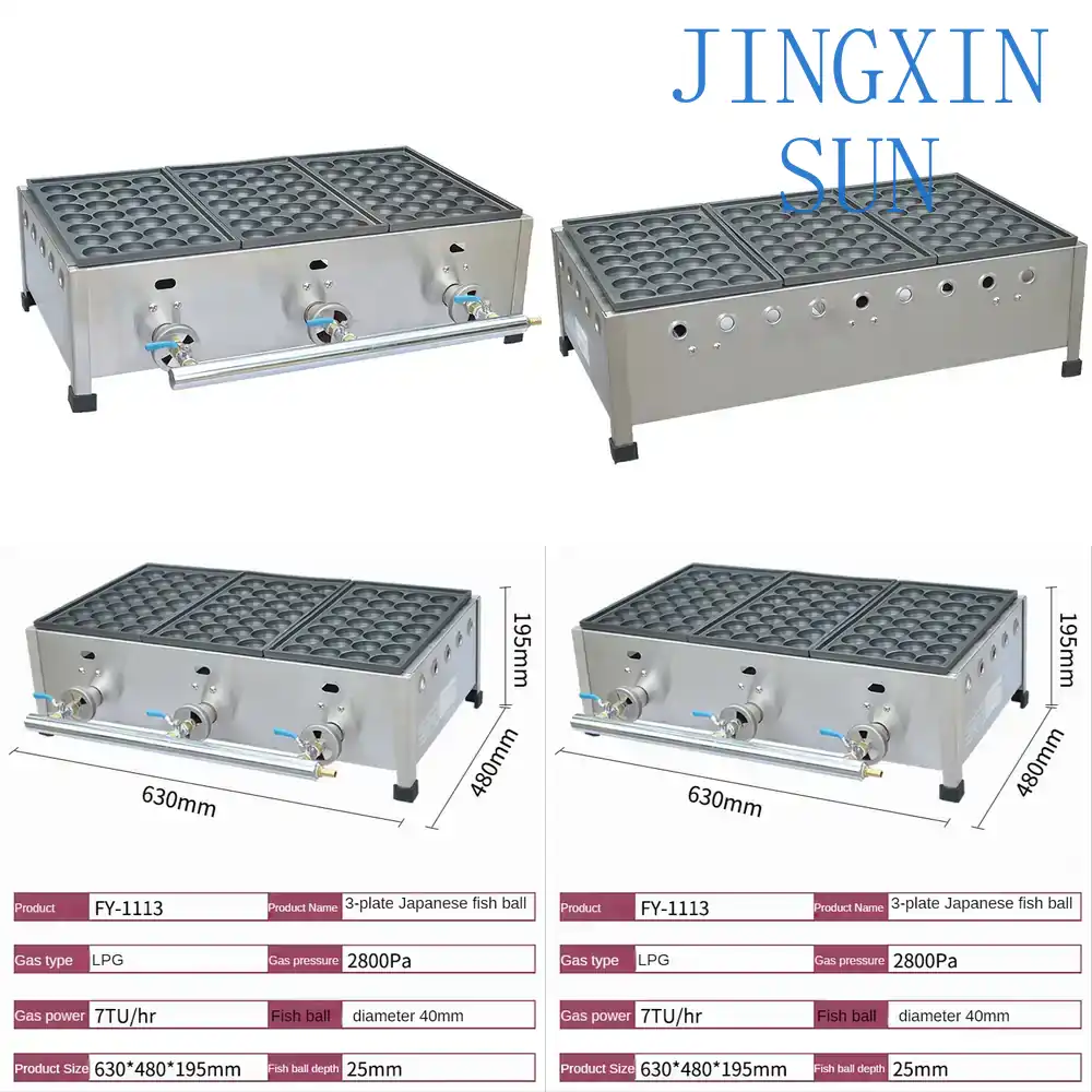 Takoyaki Grill Plate - Forno a Gás FY-1113 para Uso