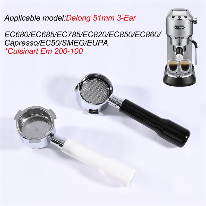 Delonghi Espresso Magnifica - Portafilter sem fundo para café, 51mm,