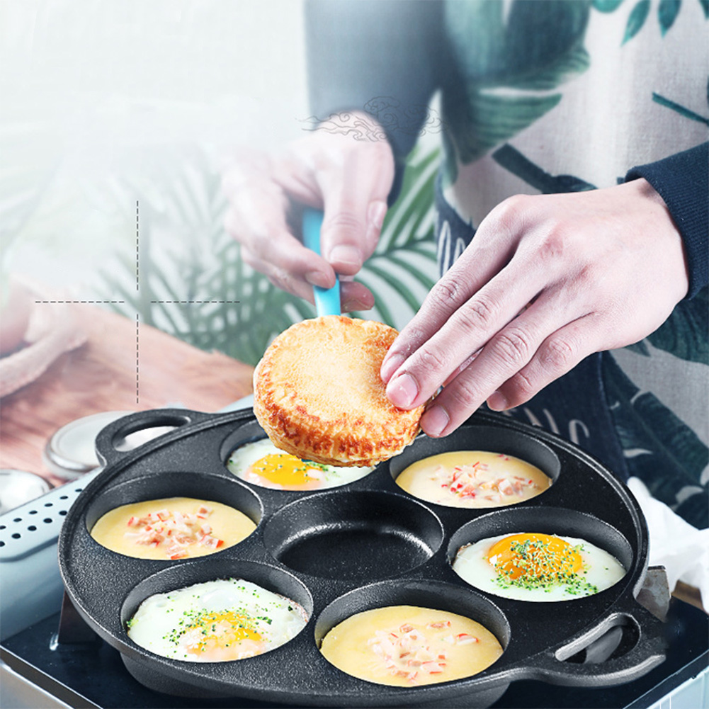 Egg Waffle Pan - Panela de Fritura com 7 Furos