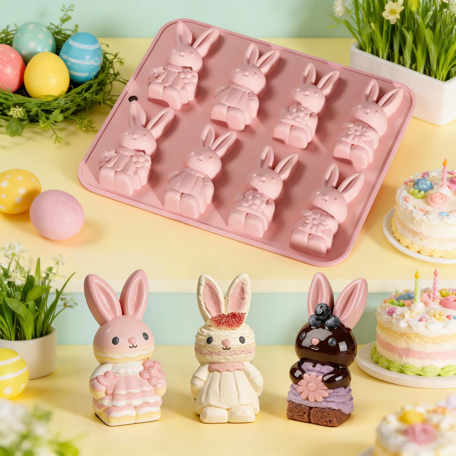 Bunny Cake Mold - Molde de Silicone Criativo de Coelho