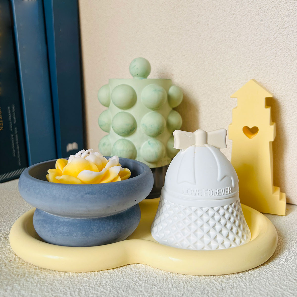 Donut Mold Silicone - Vela Vessel Concrete Mold, Bubble Jar,