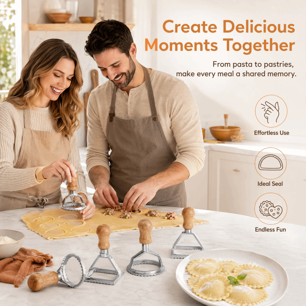 Dumpling Press Set - Conjunto de 7 Cortadores Individuais de