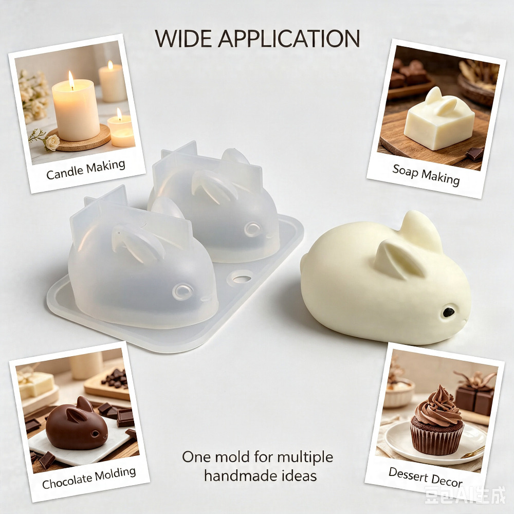 Molde de Silicone 3D Mini Coel - Bunny Cake Mold avaliação e preço