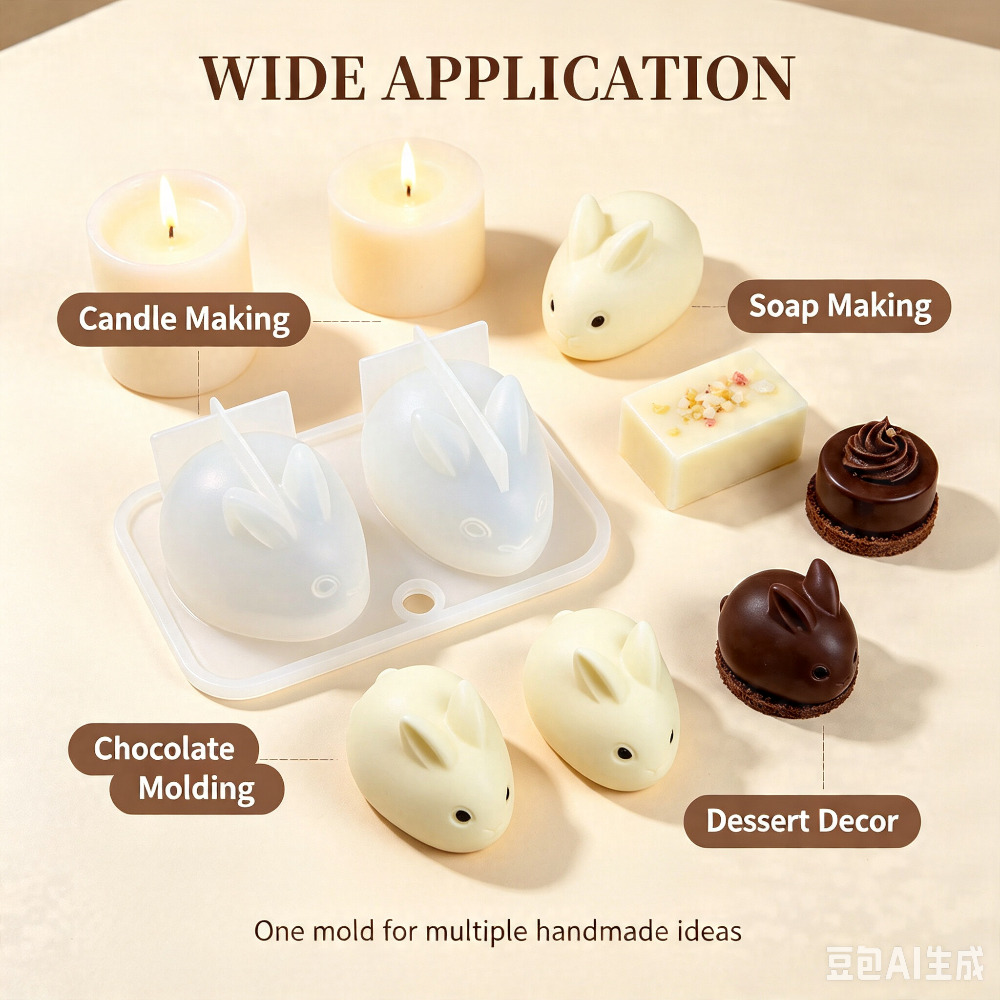 Molde de Silicone 3D Mini Coel - Bunny Cake Mold avaliação e preço