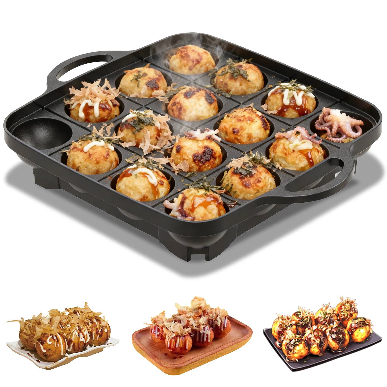 Panela Takoyaki com 16 Furos e - Takoyaki Grill Plate avaliação e preço