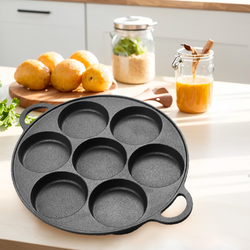 Panela de Fritura com 7 Furos  - Egg Waffle Pan avaliação e preço