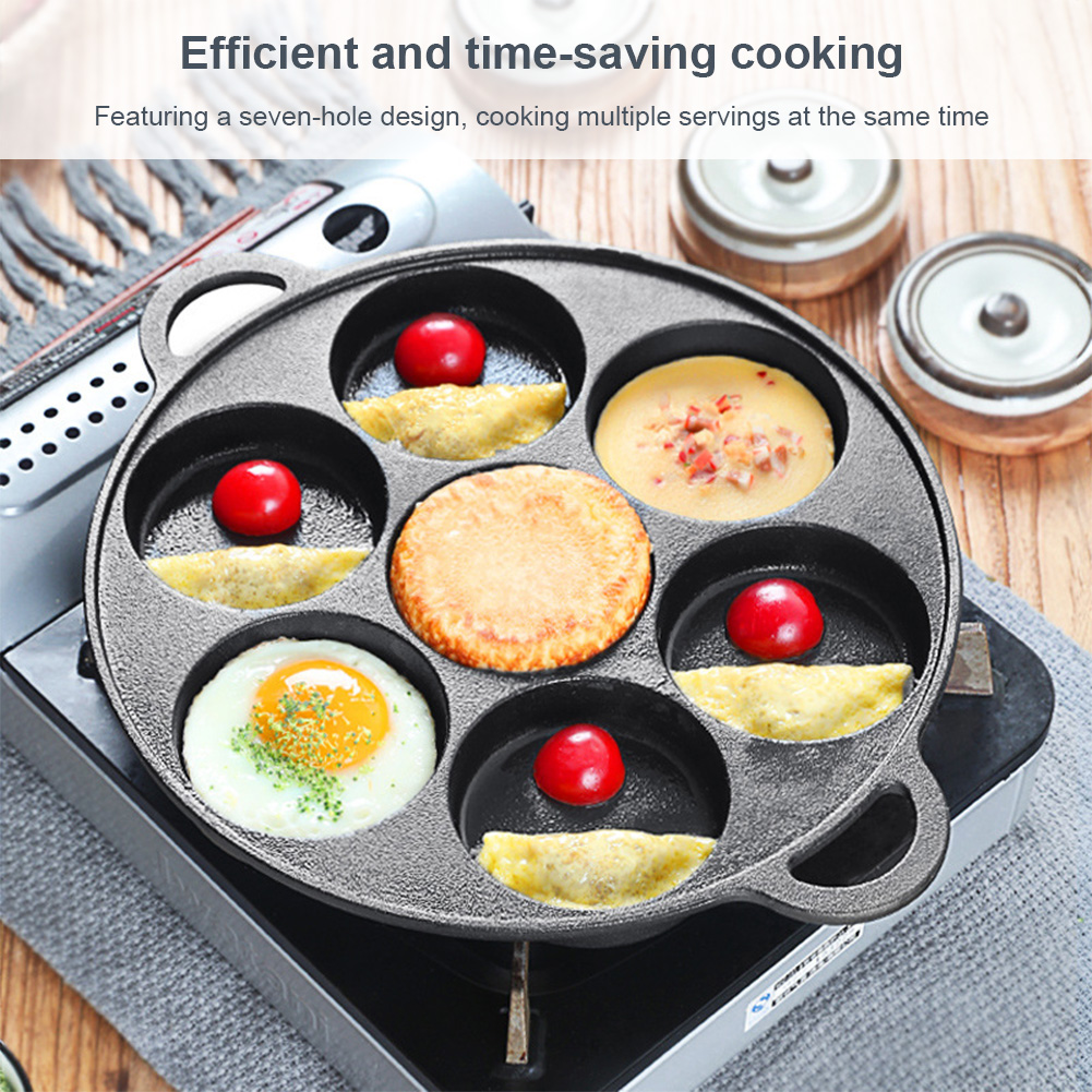 Panela de Fritura com 7 Furos  - Egg Waffle Pan avaliação e preço