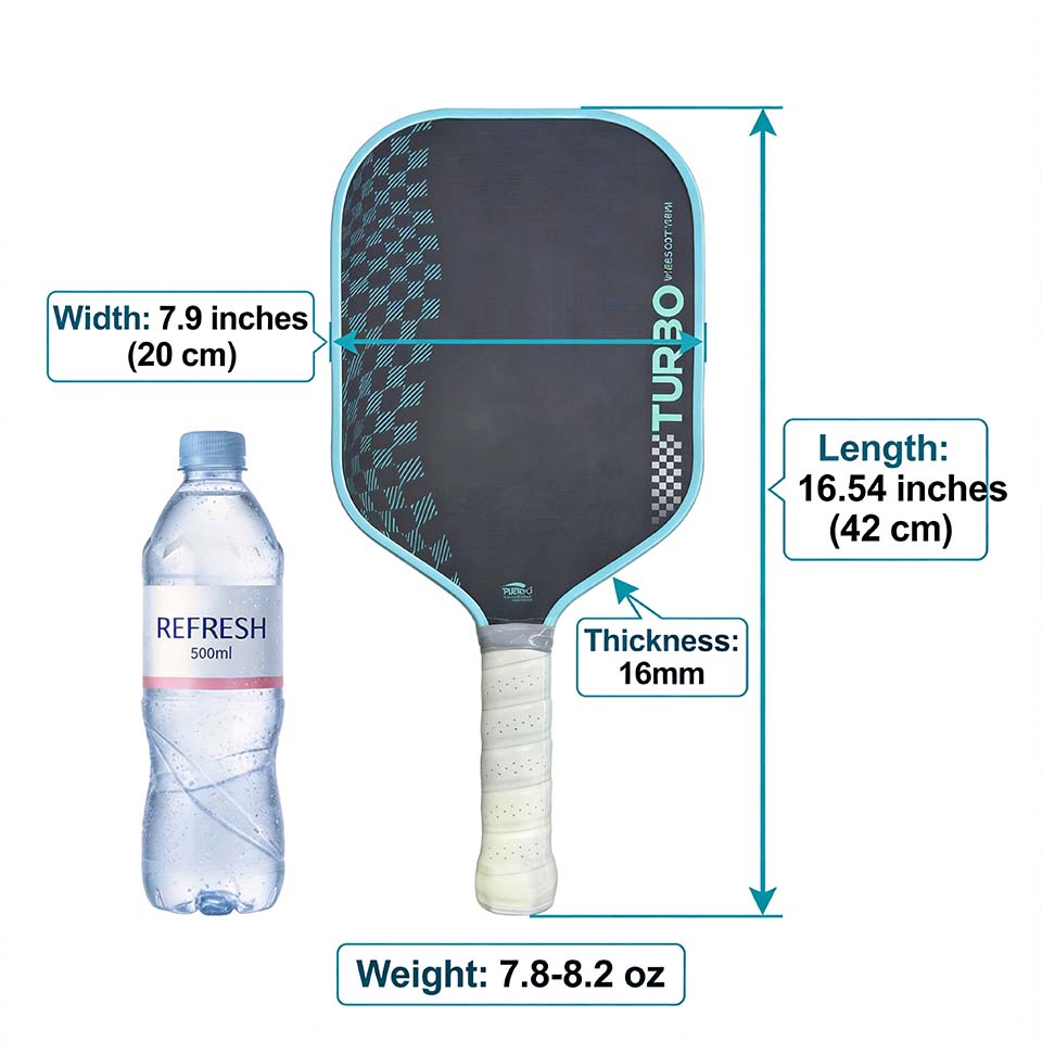 Raquete de Pickleball TURBO T7 - Crepe Pan Carbon avaliação e preço