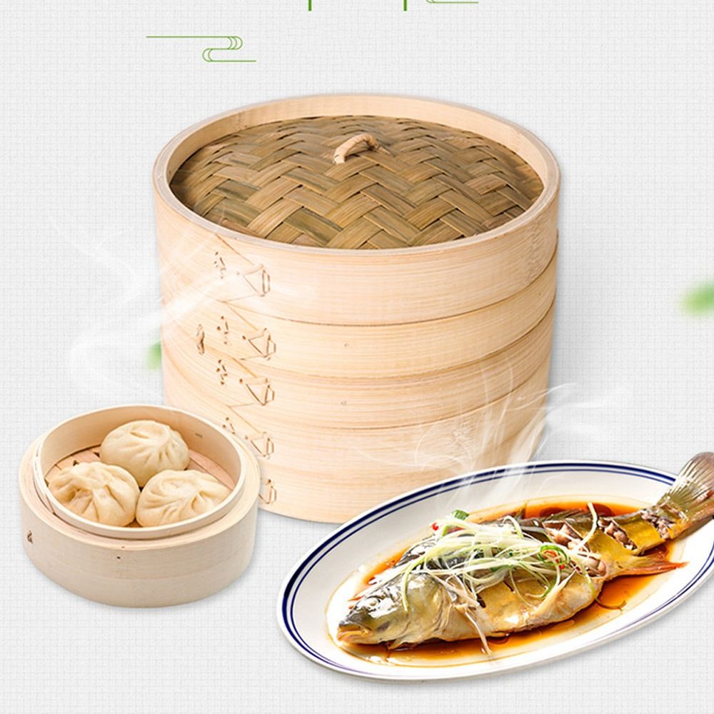Cesta de vapor chinesa cesta d - Bao Steamer Bamboo avaliação e preço