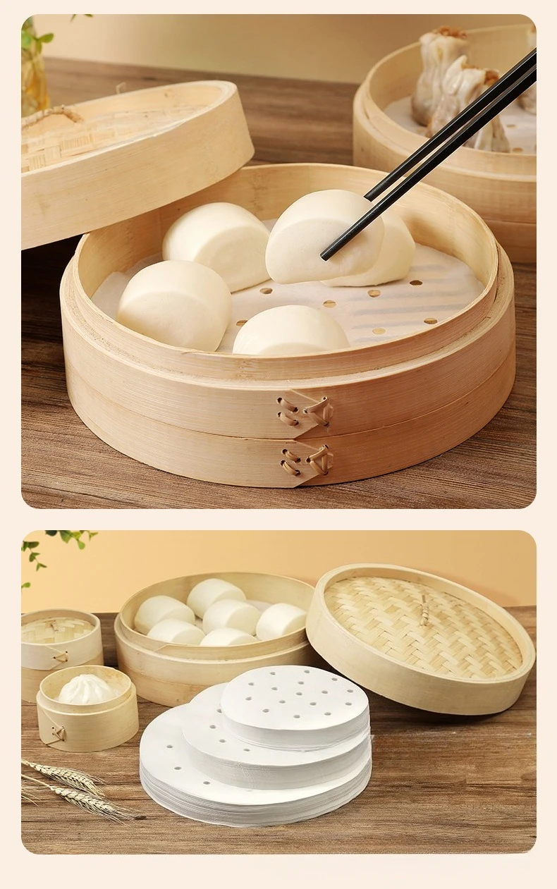 100 pces produto comestível de - Bao Steamer Bamboo avaliação e preço