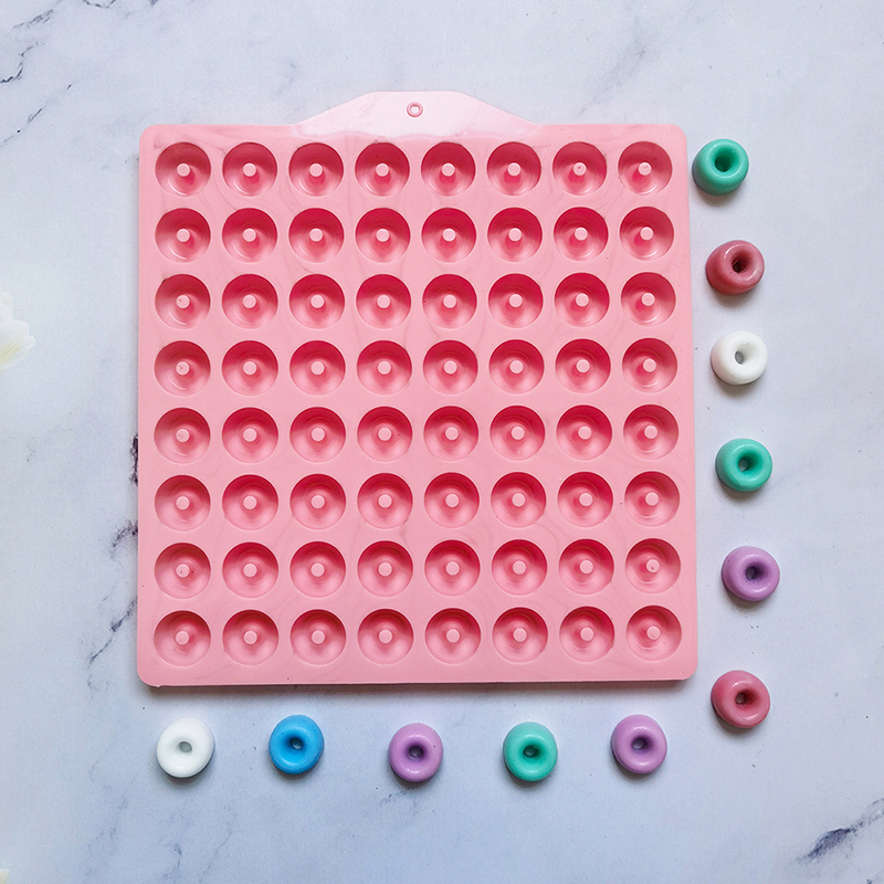 1pc 64 cavidades mini donut mo - Donut Mold Silicone avaliação e preço